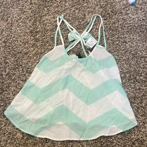 Flowy Chevron Mint Tank Top